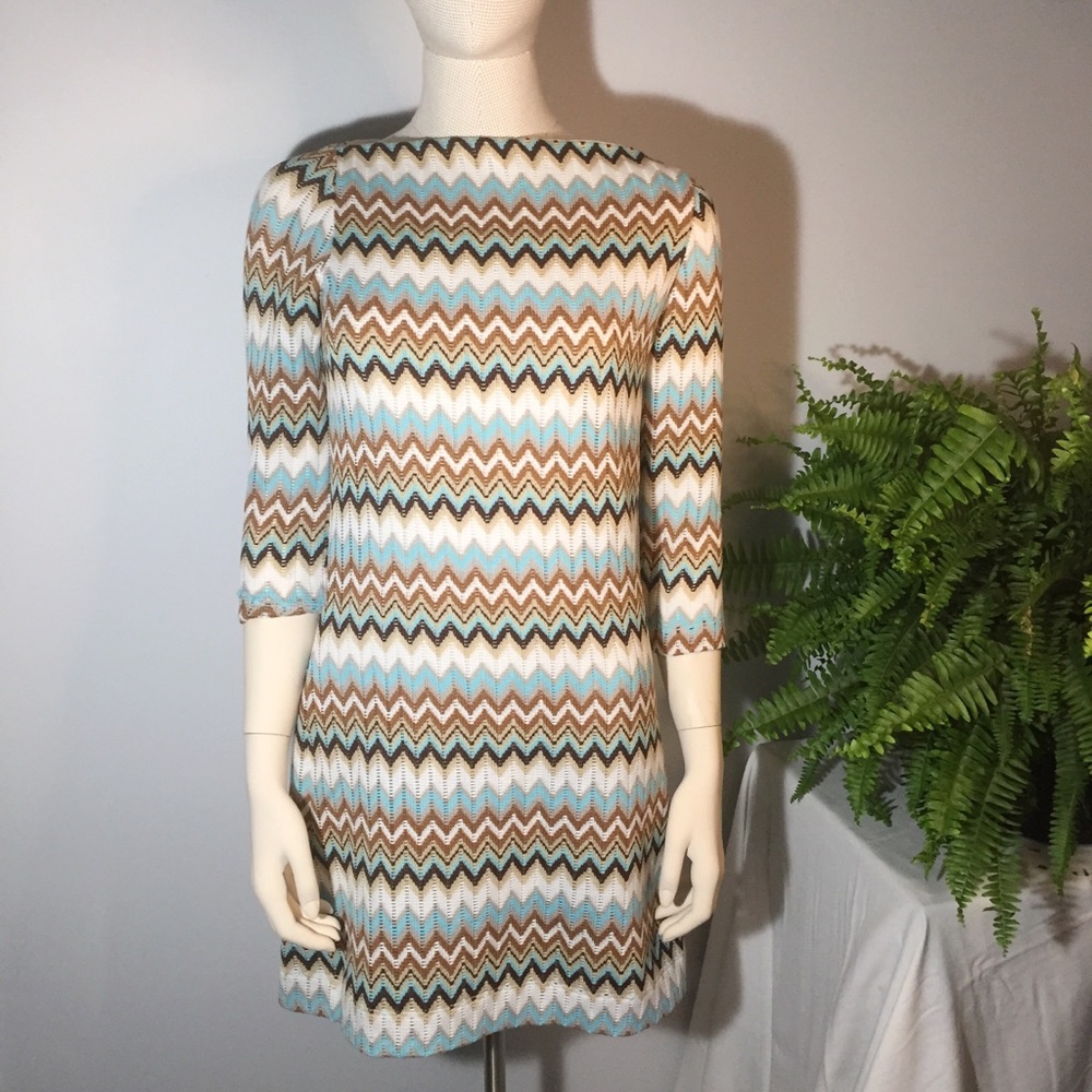 Basically Me Fitted Zig Zag Dress